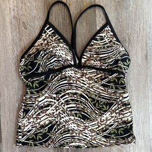 Vintage Athleta Leaf Print Strappy Top